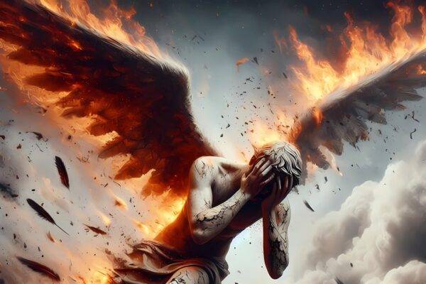 El angel caído desterrado al Infierno