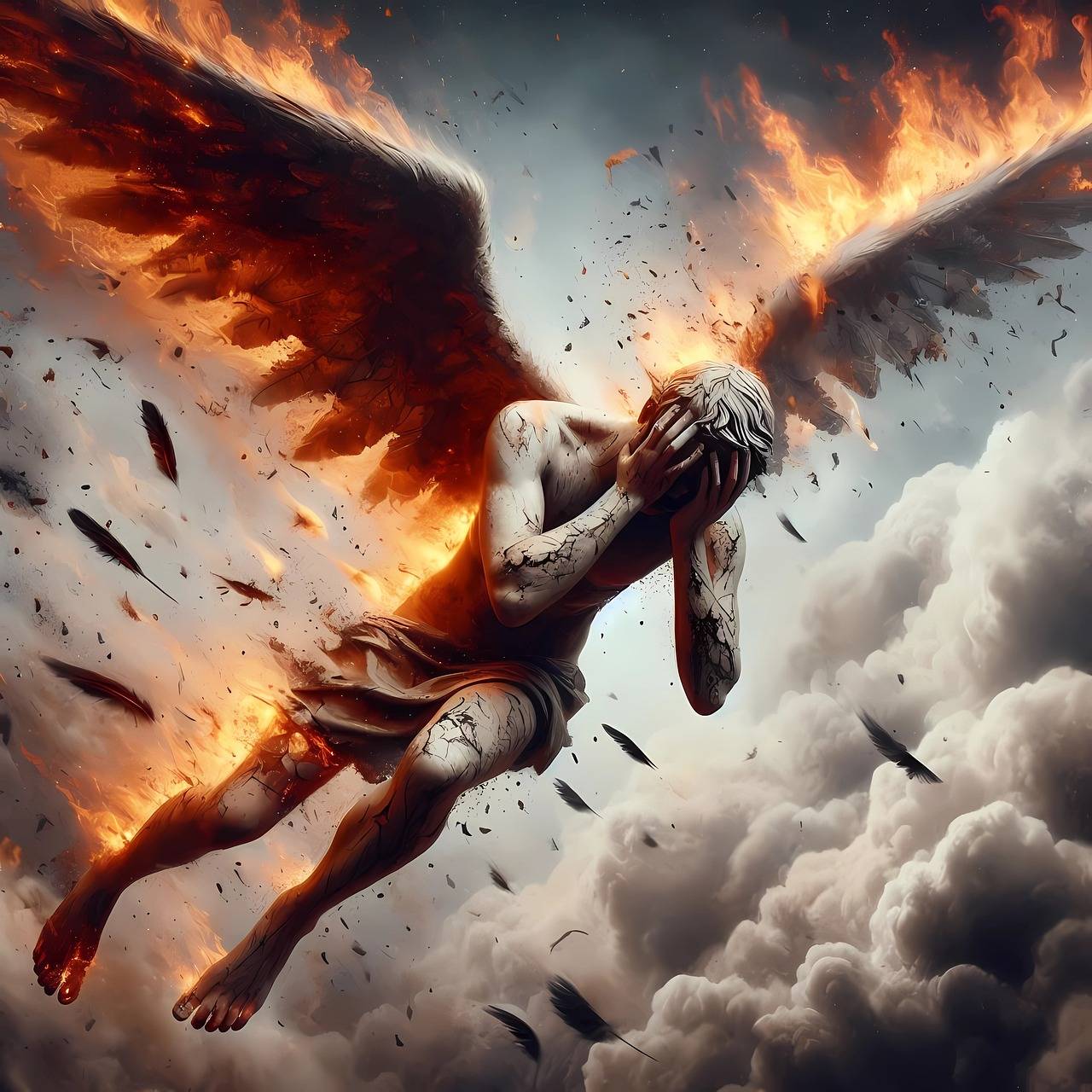 El angel caído desterrado al Infierno